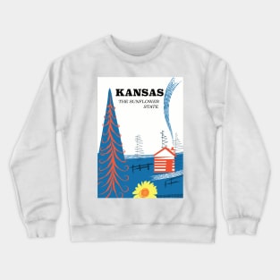 Kansas The Sunflower State Crewneck Sweatshirt